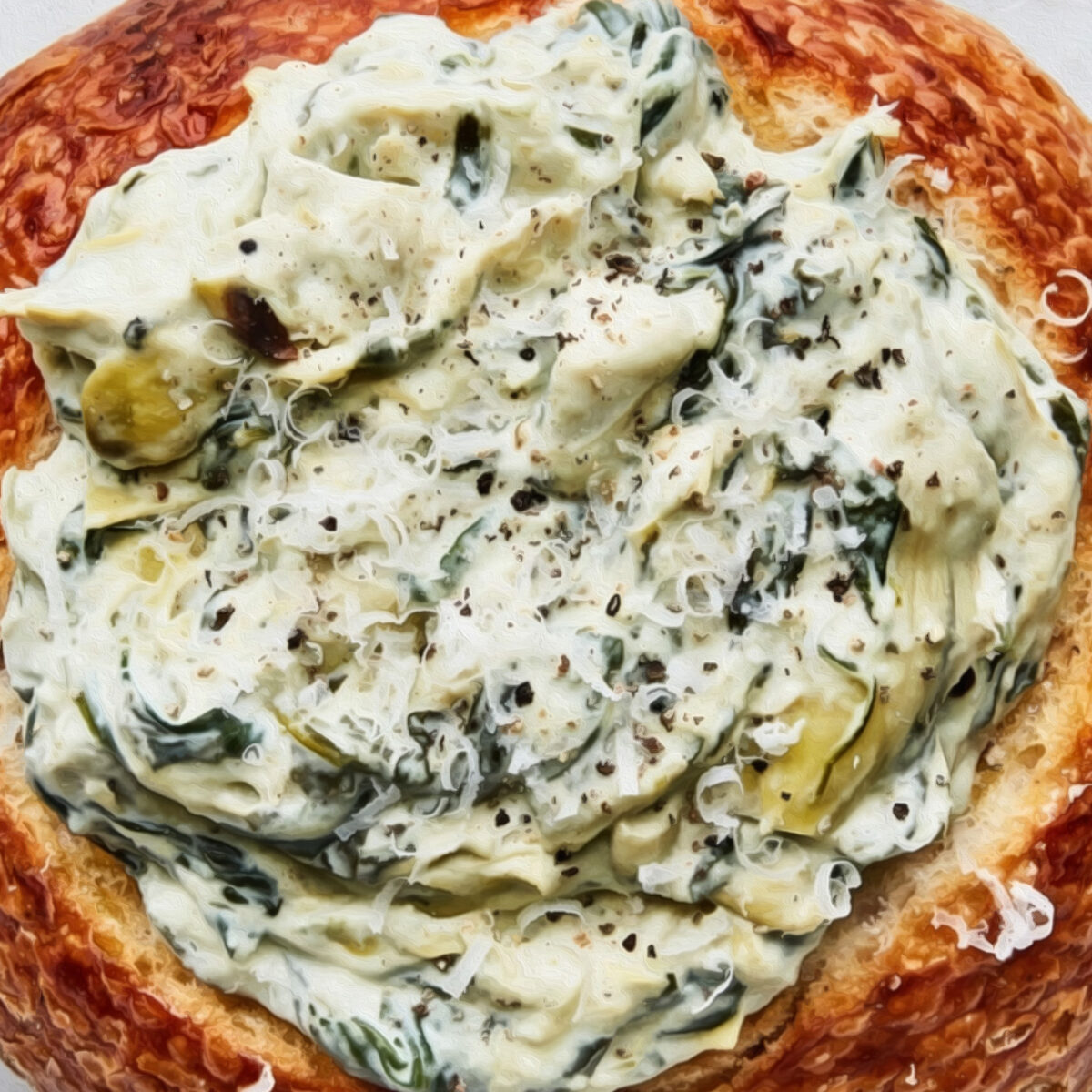 SPINACH DIP BREAD BOWL