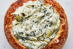 SPINACH DIP BREAD BOWL