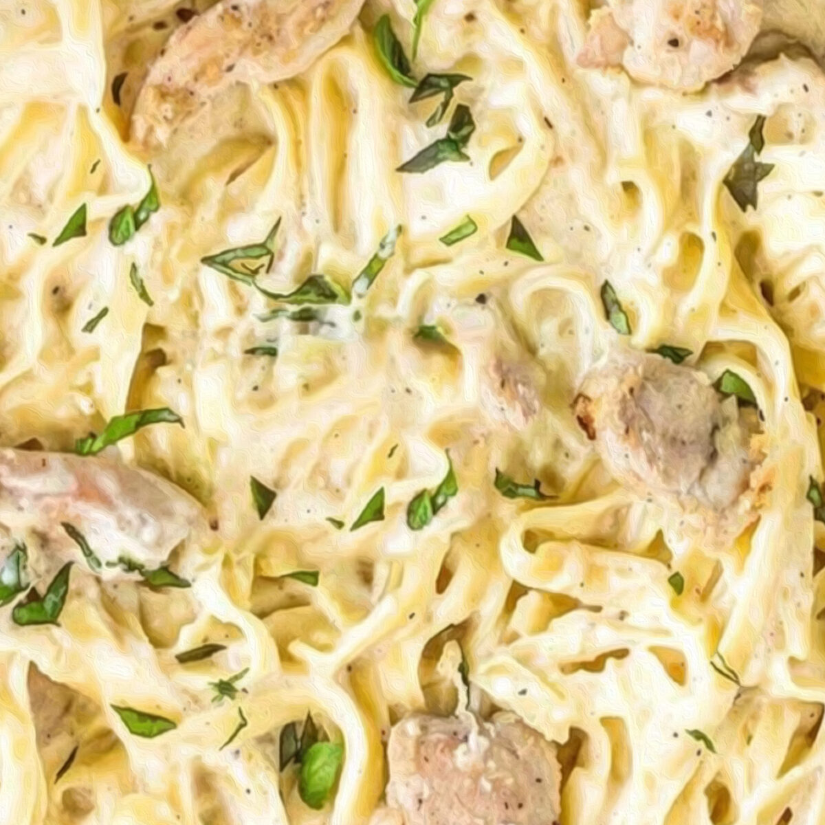 CARBONARA PENNE PASTA W/ CHICKEN
