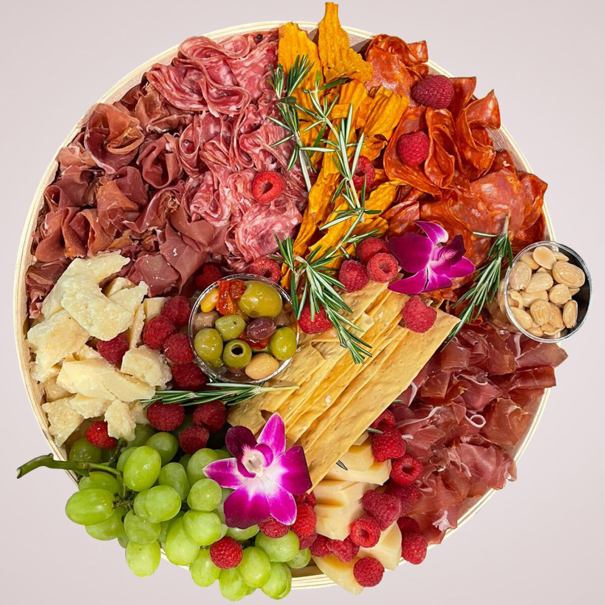 FESTIVE DELI MEAT, CHEESE & FRUIT